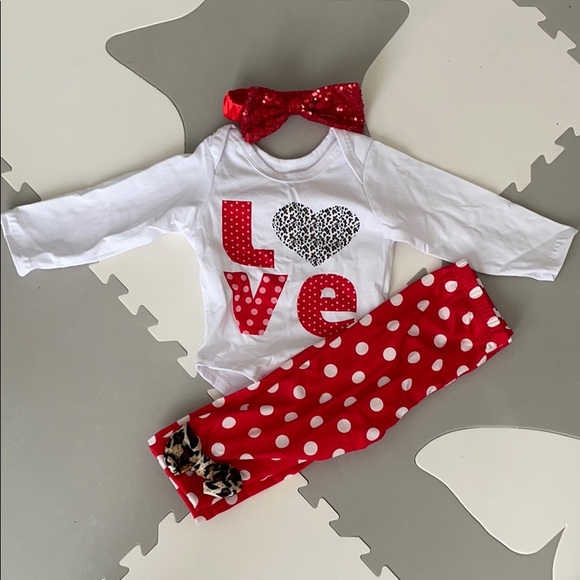 Other - Red fashion outfit for little girl size 12-18M